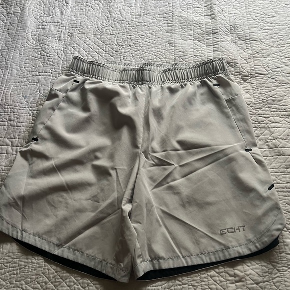 ECHT Men’s Medium Light Gray Athletic Shorts (fits Small) - Picture 1 of 3